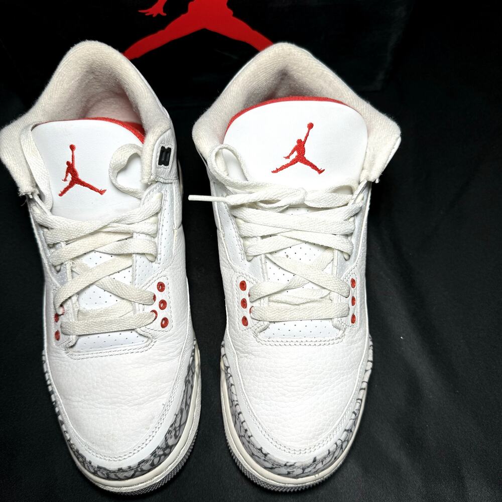 Jordan White and Gray Sneakers - Picture 3 of 9